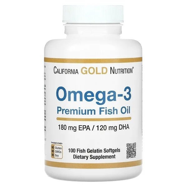 California Gold Nutrition Omega-3 Premium Fish Oil 180 EPA / 120 DHA