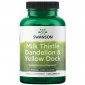 SWANSON Milk Thistle, Dandelion & Yellow Dock - Ostropest Plamisty, Mniszek lekarski i Szczaw żółty (120 kaps.) 