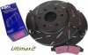 Przednie klocki Ultimax2 + NACINANE tarcze hamulcowe 330mm EBC seria USR Chevrolet Avalanche 1500 2009-2013