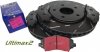 Przednie klocki Ultimax2 + NACINANE tarcze hamulcowe 302mm EBC seria USR Dodge Journey -2012