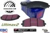 Przednie klocki Ultimax2 + NAWIERCANE NACINANE tarcze hamulcowe 330mm EBC seria GD Lancia Voyager 2012-