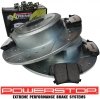 Tylne klocki Z26 + WIERCONE NACINANE NIE wentylowane tarcze hamulcowe POWERSTOP Dodge Challenger