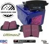 Tylne klocki Ultimax2 + NACINANE NIE WENTYLOWANE tarcze hamulcowe EBC seria GD Chrysler 300C RWD V6