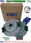 Tylne klocki GreenStuff + NACINANE tarcze hamulcowe EBC seria USR Dodge Durango SRT Hellcat