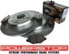 Tylne klocki Z36 + WIERCONE tarcze hamulcowe 330mm POWERSTOP Lincoln MKS -2012