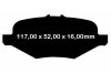Tylne klocki hamulcowe do tarcz 345mm EBC GreenStuff Lincoln MKS 2012-