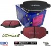 Tylne klocki Ultimax2 + NAWIERCANE NACINANE tarcze hamulcowe 330mm EBC seria GD Lincoln MKT 2010-2019