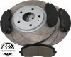 Przednie klocki + NACINANE tarcze hamulcowe 330mm SILVER Chrysler Pacifica 2017-