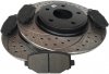 Tylne klocki + WIERCONE nacinane tarcze hamulcowe 328mm BLACK Fiat Freemont 2012-