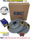 Tylne klocki YellowStuff + WENTYLOWANE tarcze hamulcowe EBC seria PREMIUM Lancia Thema