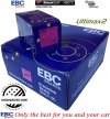 Przednie klocki Ultimax2 + NAWIERCANE NACINANE tarcze hamulcowe EBC seria GD GMC Yukon -2006