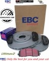 Przednie klocki Ultimax2 + tarcze hamulcowe 330mm EBC seria Premium Lancia Voyager 2012-