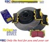 Przednie klocki YellowStuff + NACINANE tarcze hamulcowe 352mm EBC seria USR Ford Mustang 2015-