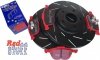 Przednie CERAMICZNE klocki RedStuff + NACINANE tarcze hamulcowe 300mm EBC seria USR Ford Escape FWD 2013-2019