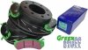 Tylne klocki GreenStuff + NACINANE tarcze hamulcowe EBC seria USR Chevrolet Avalanche 2500 2002-2003