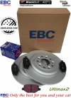 Tylne klocki Ultimax2 + tarcze hamulcowe 330mm EBC seria Premium Lincoln MKS 2009-2012