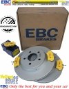 Tylne klocki YellowStuff + tarcze hamulcowe 296mm EBC seria PREMIUM Ford Mustang SVT Cobra 1994-2004