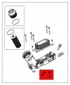 Zestaw uszczelek obudowy filtra oleju Jeep Grand Cherokee 3,6 V6 -2013