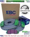Przednie klocki GreenStuff + NAWIERCANE NACINANE tarcze hamulcowe 330mm EBC seria GD Chrysler Voyager Town Country 2012-2016