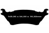 Klocki hamulcowe tylne EBC GreenStuff - manualny hamulec postojowy Ford F-150 2012-