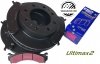 Przednie klocki Ultimax2 + tarcze hamulcowe EBC seria PREMIUM GMC Yukon XL 2500 2000-2013