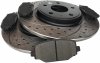 Tylne klocki + WIERCONE nacinane tarcze hamulcowe 328mm BLACK Lancia Voyager