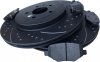 Tylne klocki +  WIERCONE nacinane tarcze hamulcowe 345mm Ford Taurus 2013-