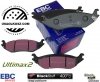 Tylne klocki Ultimax2 + nacinane tarcze hamulcowe EBC seria USR Chrysler Aspen