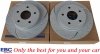 Przednie klocki EXTRA DUTY ED + nawiercone nacinane tarcze hamulcowe EBC seria GD Dodge RAM 1500 2006-