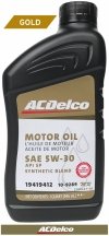 Filtr + olej silnikowy ACDelco Gold Synthetic Blend 5W30 API SP GF-6 Buick Encore 1,4 Turbo