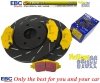 Przednie klocki YellowStuff + NACINANE tarcze hamulcowe 302mm EBC seria USR Dodge Journey -2012