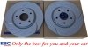 Przednie klocki Ultimax2 + NAWIERCANE NACINANE tarcze hamulcowe 330mm EBC seria GD Chrysler Pacifica FWD 2017-