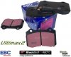 Tylne klocki Ultimax2 + NACINANE tarcze hamulcowe 350mm EBC seria USR Dodge Magnum SRT-8 6,1 V8