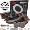 Przednie klocki DBA Xtreme Performance + NACINANE tarcze hamulcowe 352mm DBA seria 4000 T3 Ford Mustang 2015-