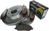 Przednie klocki Z26 + WIERCONE tarcze hamulcowe 293mm POWERSTOP Ford Mustang 2005-2010