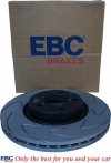 Przednie klocki YellowStuff + NACINANE tarcze hamulcowe 300mm EBC seria BSD Ford Kuga FWD 2013-2019