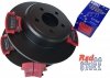Tylne CERAMICZNE klocki RedStuff + NIE WENTYLOWANE tarcze hamulcowe EBC seria PREMIUM Dodge Challenger RWD