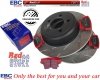 Tylne CERAMICZNE klocki RedStuff + NACINANE NIE WENTYLOWANE tarcze hamulcowe EBC seria USR Lancia Thema RWD 3,6 V6
