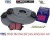 Tylne klocki Ultimax2 + tarcze hamulcowe 305mm EBC seria PREMIUM Lancia Voyager