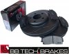 Przednie klocki + NACINANE tarcze hamulcowe 320mm BB-TECH Dodge Charger