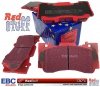 Przednie klocki RedStuff + NACINANE tarcze hamulcowe 352mm EBC seria USR Ford Mustang 2015-