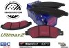Przednie klocki Ultimax2 + NACINANE tarcze hamulcowe 330mm EBC seria USR GMC Yukon 2007-2008