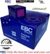 Tylne klocki Ultimax2 + nacinane tarcze hamulcowe EBC seria USR Dodge RAM 1500 2003-