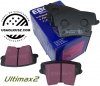 Tylne klocki Ultimax2 + WENTYLOWANE tarcze hamulcowe EBC seria PREMIUM Dodge Charger