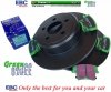 Tylne klocki GreenStuff + NIE WENTYLOWANE tarcze hamulcowe EBC seria PREMIUM Lancia Thema 3,6 V6