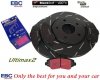 Przednie klocki Ultimax2 + NACINANE tarcze hamulcowe 302mm EBC seria USR Dodge Journey -2012