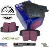 Tylne klocki Ultimax2 + WIERCONE NACINANE tarcze hamulcowe EBC seria GD Dodge Charger RWD V6