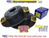 Tylne klocki YellowStuff + NIE WENTYLOWANE tarcze hamulcowe EBC seria PREMIUM Lancia Thema