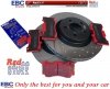 Przednie klocki RedStuff + NAWIERCANE NACINANE tarcze hamulcowe 352mm EBC seria GD Ford Mustang 2015-