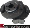 Przednie klocki + NACINANE tarcze hamulcowe 320mm BB-TECH Lancia Thema